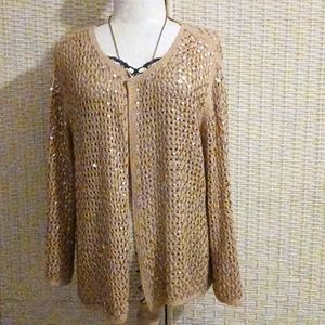 Gold sequence cardigan